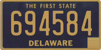 DE license plate 694584