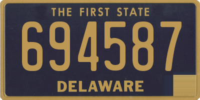 DE license plate 694587