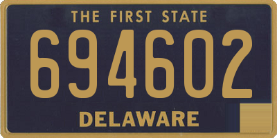 DE license plate 694602