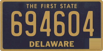 DE license plate 694604