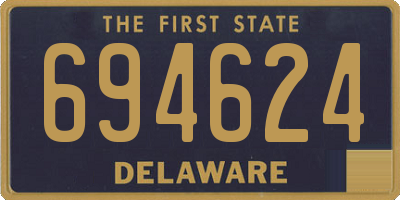 DE license plate 694624
