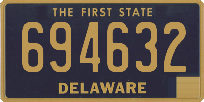 DE license plate 694632