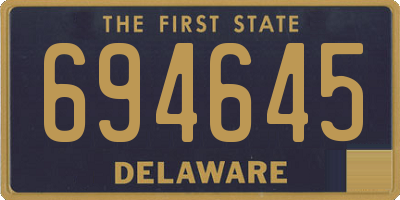DE license plate 694645