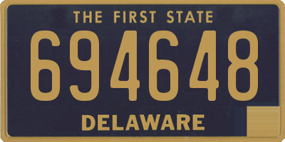 DE license plate 694648