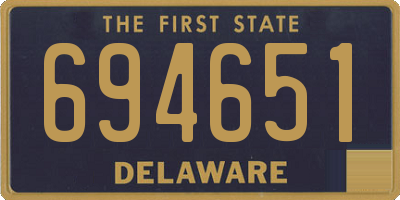 DE license plate 694651