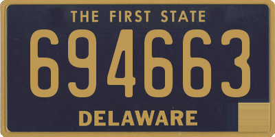 DE license plate 694663