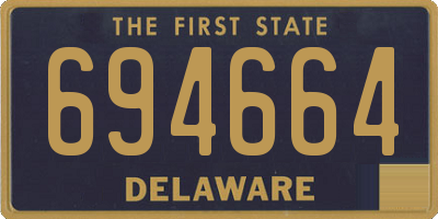 DE license plate 694664
