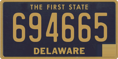 DE license plate 694665