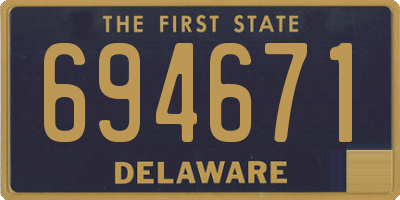 DE license plate 694671