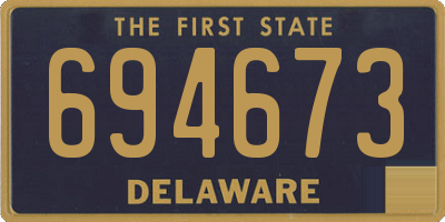 DE license plate 694673
