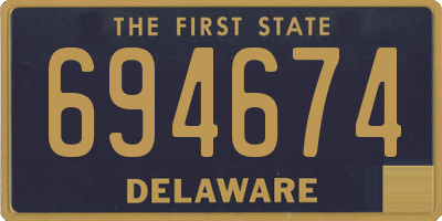 DE license plate 694674
