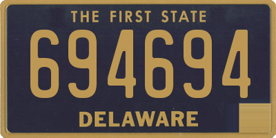 DE license plate 694694