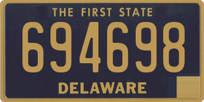 DE license plate 694698