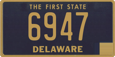 DE license plate 6947