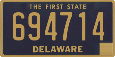 DE license plate 694714