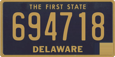DE license plate 694718