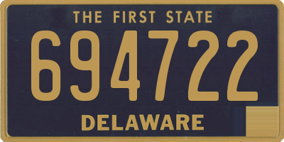 DE license plate 694722