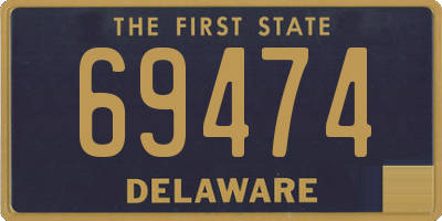 DE license plate 69474