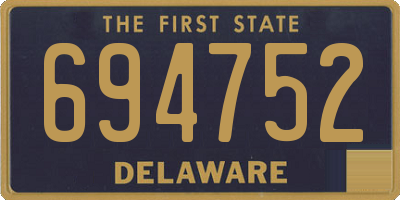 DE license plate 694752