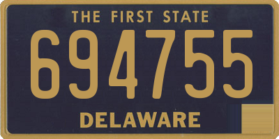 DE license plate 694755