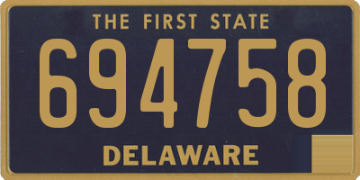 DE license plate 694758