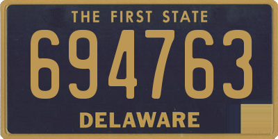 DE license plate 694763