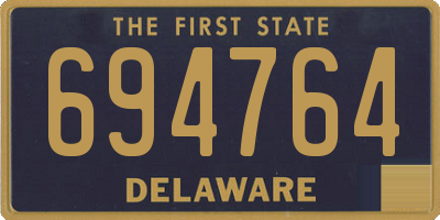 DE license plate 694764