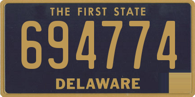 DE license plate 694774