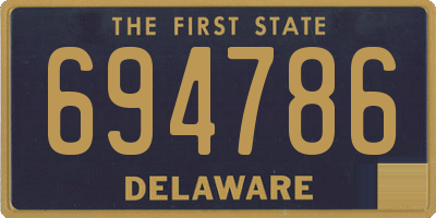 DE license plate 694786