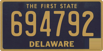 DE license plate 694792