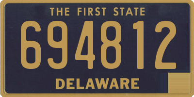 DE license plate 694812
