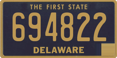 DE license plate 694822