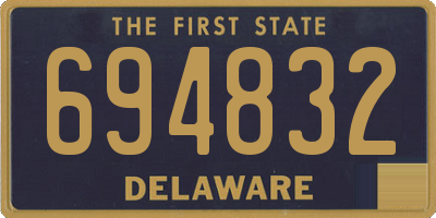 DE license plate 694832