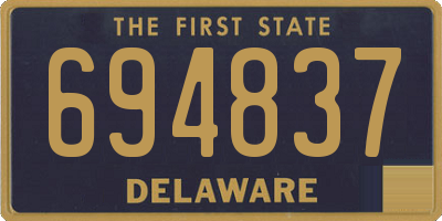 DE license plate 694837