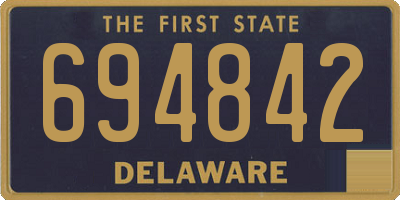 DE license plate 694842