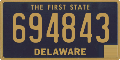 DE license plate 694843