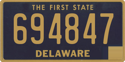 DE license plate 694847