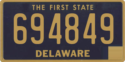 DE license plate 694849