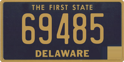 DE license plate 69485