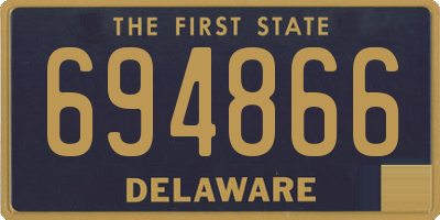 DE license plate 694866