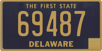 DE license plate 69487