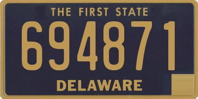 DE license plate 694871