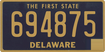 DE license plate 694875