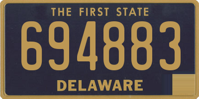 DE license plate 694883