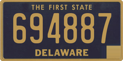 DE license plate 694887