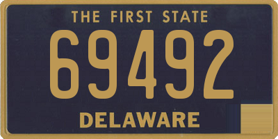 DE license plate 69492