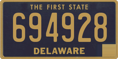 DE license plate 694928