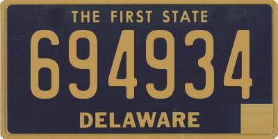 DE license plate 694934