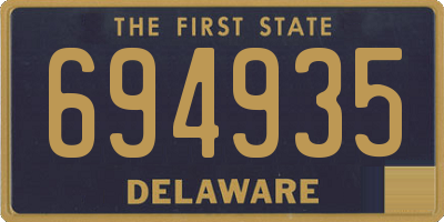 DE license plate 694935