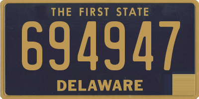 DE license plate 694947